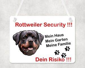 Warnschild Türschild Eingangsschild Wetterfest Rottweiler Hunde Hundemama