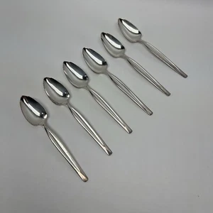 VTG 6 Wm. Rogers Mfg. Co. Grapefruit Spoons Silver Plated Serrated Antique MCM - Picture 1 of 9
