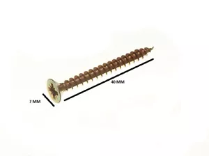 Viti a Croce per Truciolato Testa Svasata Gialle 4 X 40 MM Confezione Misura 120 - Picture 1 of 1