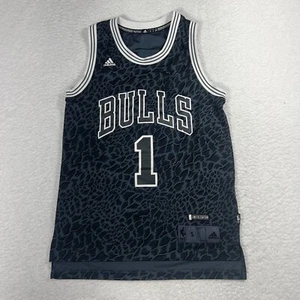 Adidas Chicago Bulls Derrick Rose Jersey Mens S Black Animal Print Limited NBA - Picture 1 of 9