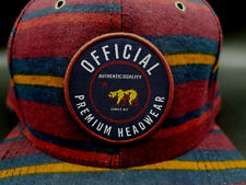 Official Premium Headwear Hat Cap Leather Adjustable Strap Multi-Color Striped 