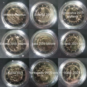 2 Euro UNC LOT 45 COIN IN CAPSULES - Picture 1 of 5