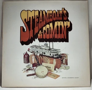 STEAMBOAT'S A COMIN' VINYL RECORD LP + BOOKLET / NATIONAL GEOGRAPHIC SOCIETY NM - Picture 1 of 19