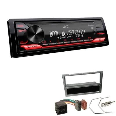 JVC KD-X282DBT Autoradio Bluetooth DAB+ USB für Opel Corsa C 2000-2004 aluminium - Bild 1 von 4