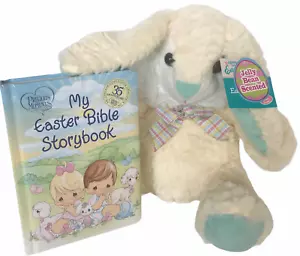 Ostern Paket Plüsch 13 Zoll Hase Stofftier Sherpa + Bibel Bilderbuch NEU - Bild 1 von 12