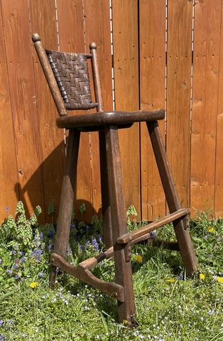 Antique Old Hickory Bar Stool Cover