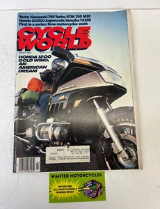 CYCLE MAGAZINE MARCH 1984 YAMAHA YZ250 KAWASAKI GPZ750 TURBO VINTAGE - Picture 1 of 3