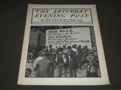 1900 APRIL 21 THE SATURDAY EVENING POST MAGAZINE - ILLUSTRATED COVER - SP 580 - Image 1 of 3