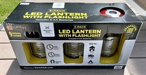 Lantern \ Flashlight 3 PACK Camping And EMERGENCY Lighting w/ AA Batteries! - Picture 1 of 5