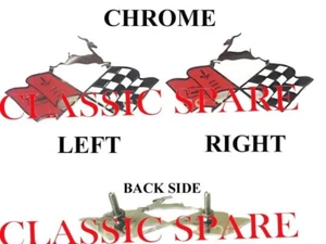 1959 Chevrolet Car Impala Badge Rear Quarter Panel X-Flag Emblem Cross-Flag - Picture 1 of 1