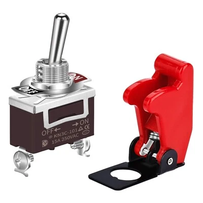 Cubierta de seguridad palanca interruptor protector encendido apagado rojo avión cubierto 20A 12V palanca R... Foto 1 de 4