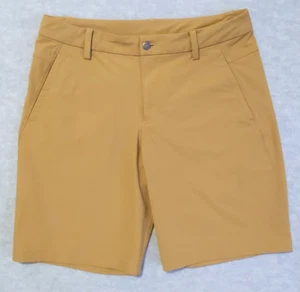 Lululemon Shorts Men's Size 36 Dark Khaki Tan 10" Inseam - Picture 1 of 8