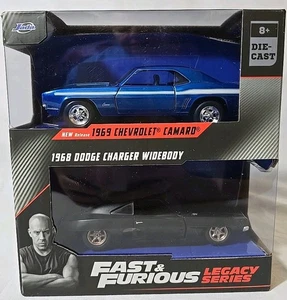 Fast & Furious Legacy Series 1969 Camaro & 1968 Dodge Charger Widebody Jada 1:32 - Picture 1 of 3
