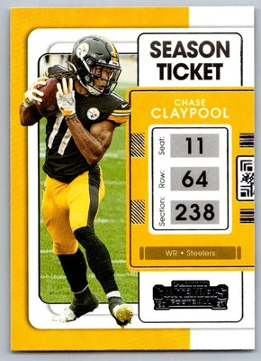 2021 Panini Contenders Ticket Chase Claypool Pittsburgh Steelers #84 - Image 1 of 2