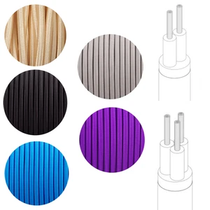 Cable de lámpara trenzado flexible de tela industrial vintage redondo de 2/3 núcleos - Imagen 1 de 29