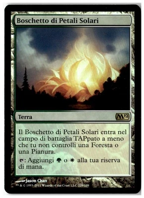 MTG Foil Sunpetal Grove - Magic 2012 (M12) Lightly Played Italian - Image 1 of 2