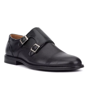 New York & Company Terry Para hombres Talla 10.5 Doble Correa Monje Zapatos de Vestir Negros Nuevos - Imagen 1 de 15