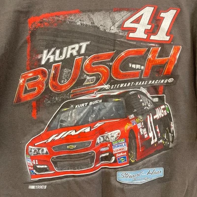 Camiseta Stewart Haas Racing Kurt Busch 2015 para hombre L doble cara Foto 1 de 4