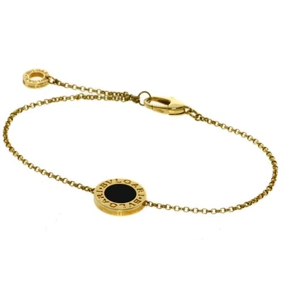 Pulseira de ônix feminina BVLGARI BVLGARI BVLGARI ouro amarelo K18 [usada] - Imagem 1 de 4
