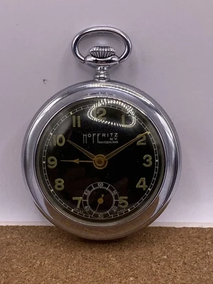 Rare Unusual Unique Antique Vintage Hoffritz NY Swiss Alarm Pocket Watch - Read! - Image 1 of 4