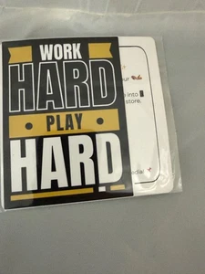 Work Hard Play Hard Aufkleber 4 Zoll Sticker wasserdicht Vinyl Decal Motivation - Bild 1 von 1