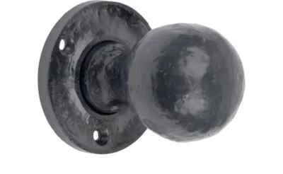 Round Mortice Cast Iron Door Knob Interior Sprung Heavy Duty - Image 1 of 3