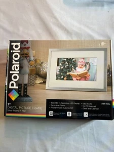 ⚡️Polaroid Digital Picture Frame 7" Screen Silver Frame + Mat PDF-700SL - Picture 1 of 5