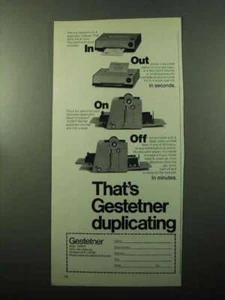 1969 Gestetner th-4 Duplicator Ad - That's Duplicating - Picture 1 of 1