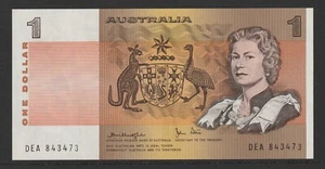 Australia 1979. Billete Austra Knight Stone de $1,00. DEA 843473 E/F - Imagen 1 de 2