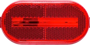 Reflector de luz marcadora de separación de remolque rojo ovalado cable único - Imagen 1 de 5