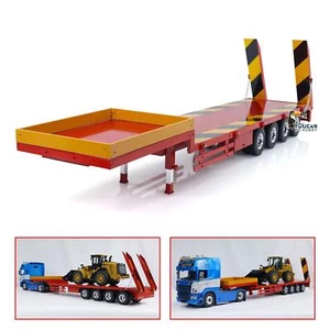 Metall 4-Achs Anhänger 1/14 Sattelanhänger für RC Baufahrzeug Traktor LKW - Bild 1 von 20