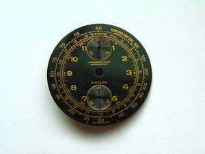 ORIGINAL VINTAGE DIAL - SUISSE CHRONOGRAPH - MIRADOR - NOS - 34MM - Picture 1 of 9