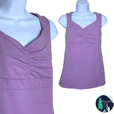 Camiseta sin mangas Hecha para la Vida Camisa Atlética Mujer Pequeña Púrpura Sin Mangas Algodón Usada en Excelente Condición Foto 1 de 4