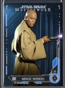 2019 Star Wars Masterwork Blue Parallel Base Card #17 Mace Windu - Picture 1 of 2