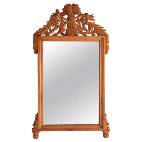 Italian Carved Hardwood Wall Mirror 20th C Cover