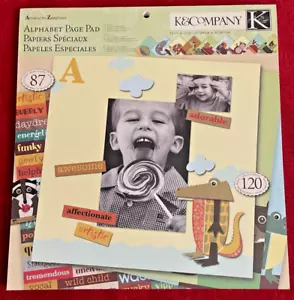 K & Company Actopus to Zelephant Alphabet Page Pad Scrapbook 12x12; New - Picture 1 of 5