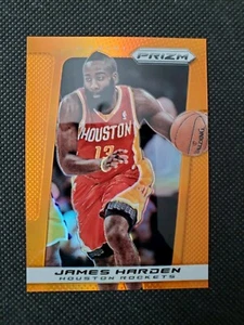 2013-14 JAMES HARDEN PANINI PRIZM ORANGE SP PARALLEL #39/60! CARD #92! ROCKETS! - Picture 1 of 9
