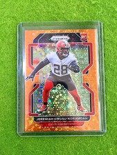 JEREMIAH OWUSU-KORAMOAH ORANGE PRIZM DISCO ROOKIE CARD BROWNS 2021 Prizm TRUE RC