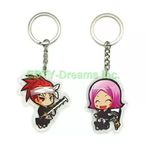 2er Set Bleichmittel Anime Acryl Schlüsselanhänger Abarai Renji, Kusajishi Yachiru - Bild 1 von 2