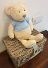 Vintage Mothercare My First Teddy Bear - Cream in Blue Top - 13"