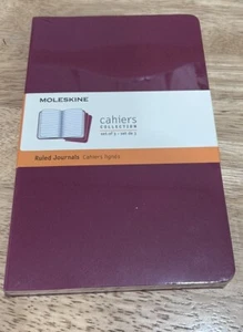 Moleskine Cahier Collection Notebooks 5” X 8-1/4” Set Of 3 Red - Picture 1 of 1