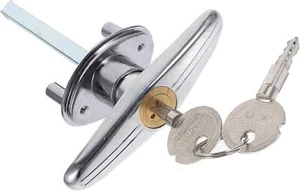 Garage Door Lock T Handle w/2 Keys - Universal Replacement Brand-new US - Picture 1 of 9