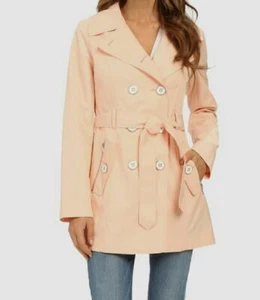 $145 Jessica Simpson Women's Pink Double-Breasted Trench Coat Jacket Size XL - Picture 1 of 1