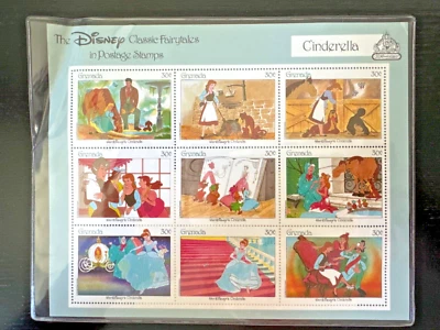 NEW Disney Classic Fairytales 30 Cent Postage Stamps Cinderella COA #1067 - Image 1 of 2