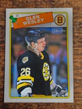 1988-89 O-PEE-CHEE NHL HOCKEY #166 GLEN WESLEY RC ROOKIE BOSTON BRUINS