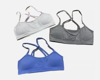 Sutiã sem costura Hanes feminino pacote bônus 2 + 1 - Branco/cinza/azul GG - (alças finas) - Imagem 1 de 4