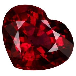 1.21 ct Heart (7.04 x 5.91 mm) Tanzania Purplish Pink Rhodolite Garnet - Picture 1 of 1