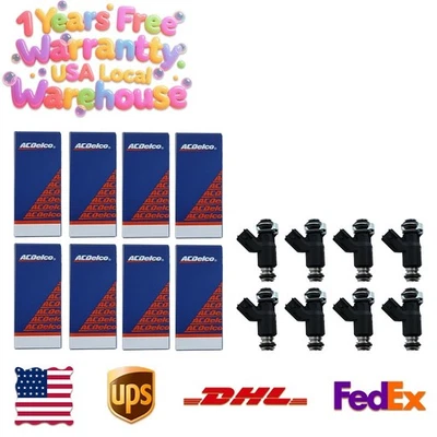 8x Fuel Injectors For GMC Savana Sierra Chevrolet Silverado Express 12613411 - Изображение 1 из 4
