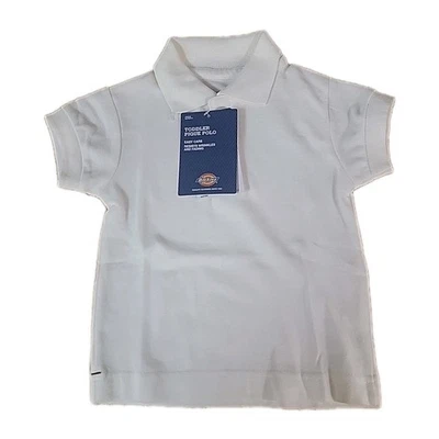 Dickies KS234WH Toddler Polo 2T White Short Sleeve Uniform School  - Image 1 of 4