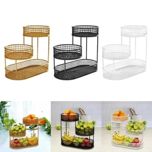 Metal Wire Storage Countertop Fruit Basket Counter Serving Tray - Picture 1 of 11
